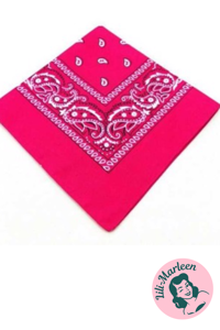 Bandana - pink med klassisk mønster